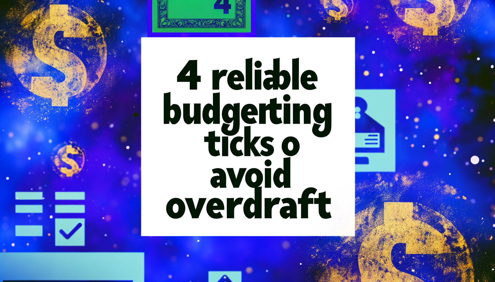 4 trucuri de bugetare fiabile pentru a evita descoperirea de cont